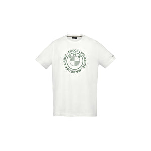 T-SHIRT MAKE LIFE A RIDE BLANC HOMME