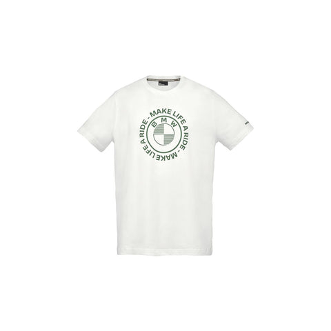 T-SHIRT MAKE LIFE A RIDE BLANC HOMME